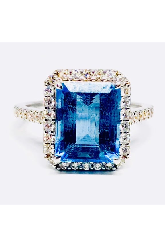 Natural Aquamarine Ring, Stone Ring, March Birthstone Ring, High quality Aquamarine Jewelry, Ocean Inspired Jewelry