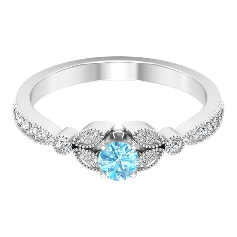 Walmart store aquamarine rings