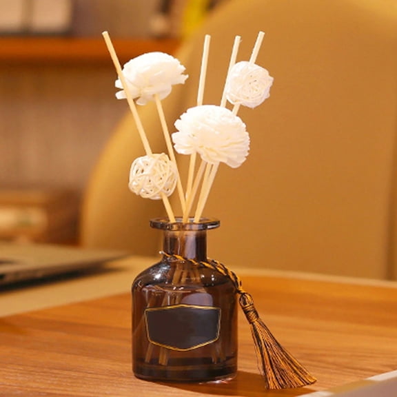 Natural Aromatherapy Accent | Absorbent Cotton Chrysanthemum & Rice Paper Diffuser for Living Room, Bedroom & Office