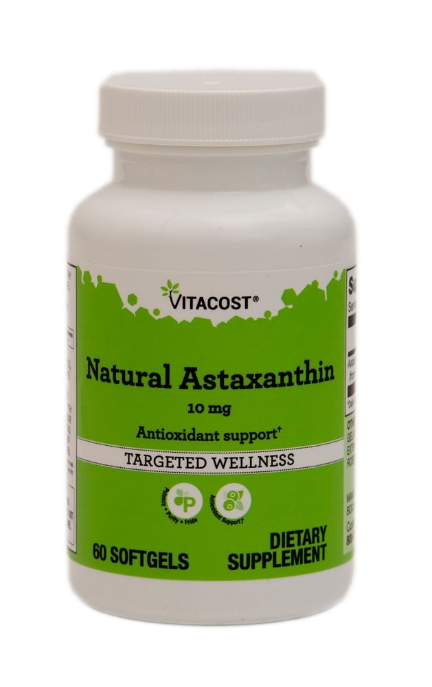 Natural Astaxanthin 10 Mg 60 Softgels