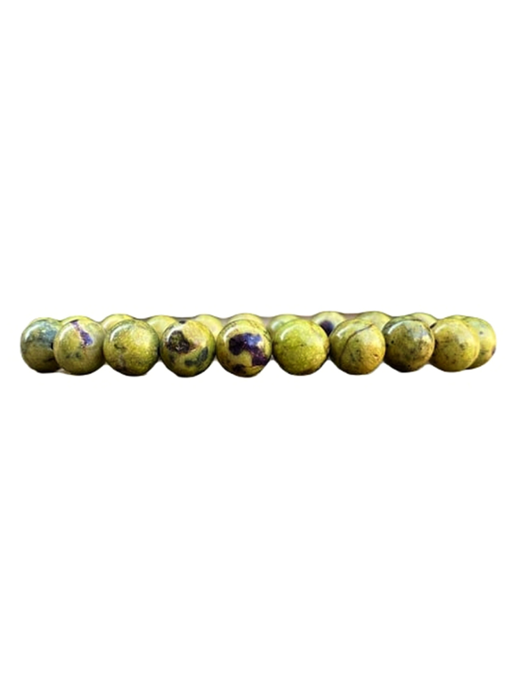 Natural Atlantisite 8mm Round Shape Smooth Cut Beads Stretchable Bracelet for Men & Women.