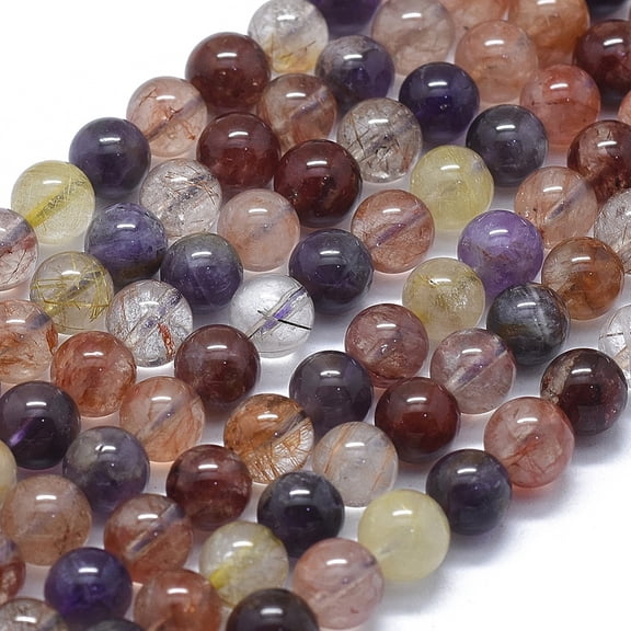 Natural Auralite 23 Beads Strands Round 8mm Hole: 1mm about 47pcs/strand 15.35''(39cm)