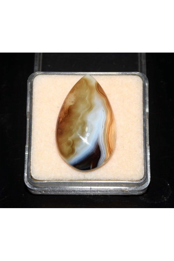 Natural Australian Banded Agate Cabochon Loose Gemstone 24.65 Cts