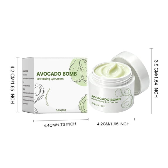 Natural Avocado Nourishing Eye Cream, Revitalizing Moisturizer For Dark Circles Puffiness, Daily Anti-Wrinkle Under Eye Repair Cream