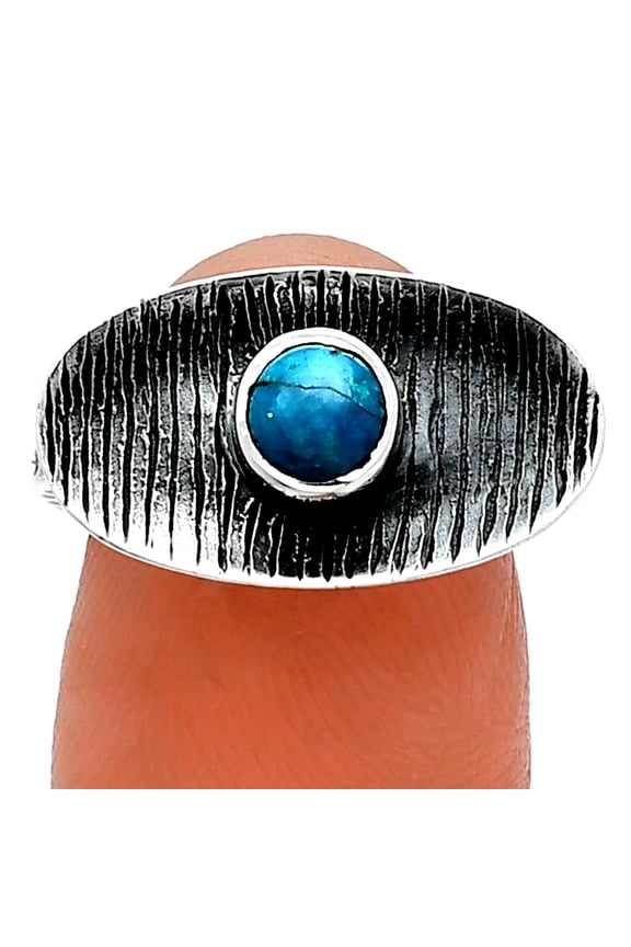 Natural Azurite Chrysocolla 925 Sterling Silver Ring s.6 Jewelry R-1573 SDR244238