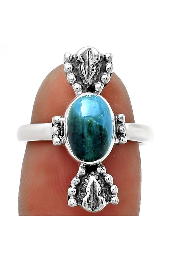 Natural Azurite Chrysocolla 925 Sterling Silver Ring s.7 Jewelry R-1126 SDR183282