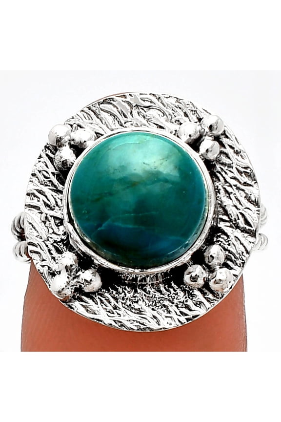 Natural Azurite Chrysocolla 925 Sterling Silver Ring s.7 Jewelry R-1722 SDR229880