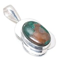 thumbnail image 1 of Natural Azurite Gemstone Handmade 925 Sterling Silver Gift Pendant 1.77", 1 of 1
