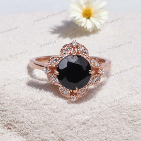 Natural Baguette cut Moss Agate Engagement Ring Yellow Gold Ring Unique Diamond Band Vintage Art deco Promise Jewelry Gifts