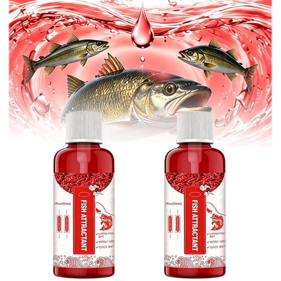 Natural Bait Scent Fish Attractants, Red Worm Liquid Lure Enhancer for Trout, Carp, Bass, Cod, 60ml