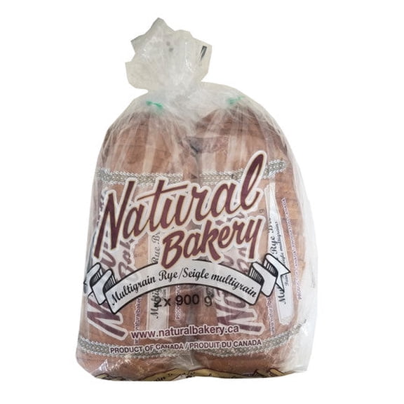 Natural Bakery Multigrain Rye Bread, 990g/31.7 oz., 2pk {Imported from Canada}