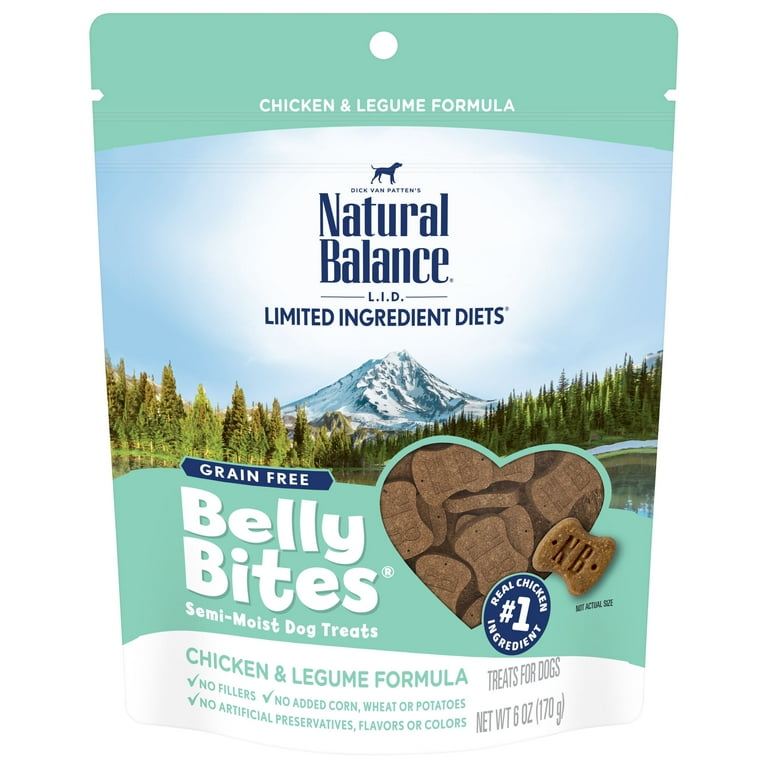 Natural Balance Belly Bites Chicken & Legume Semi-Moist Treats for Dogs Natural Balance Belly Bites Chicken & Legume Semi-Moist Treats for Dogs