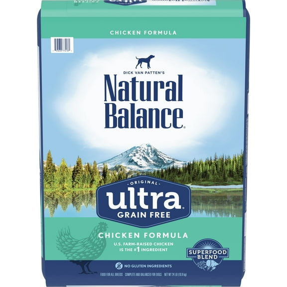 Natural Balance Chicken Flavor Dry Dog Food for Adult, 24 lb. Bag