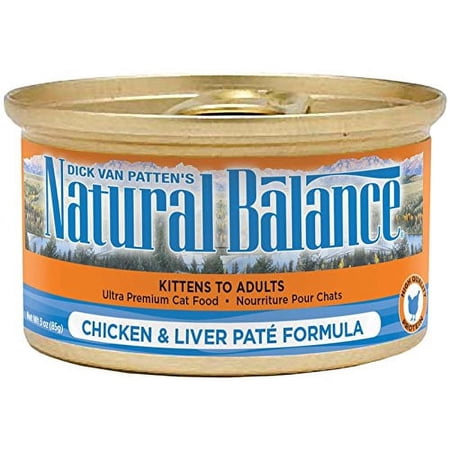 Natural Balance Pet Foods Ultra Premium Wet Cat Food Chicken Liver Pate 24ea/3 oz
