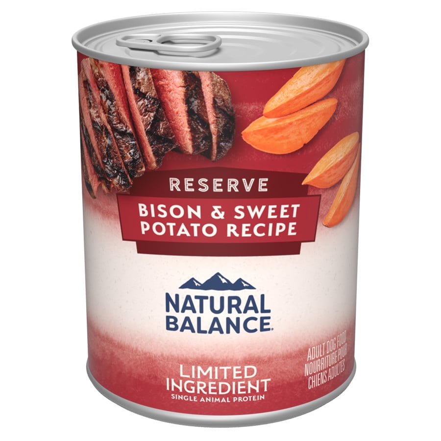 Natural Balance L.I.D. Limited Ingredient Diets Buffalo & Sweet Potato Formula Wet Dog Food, 13-Ounce Can