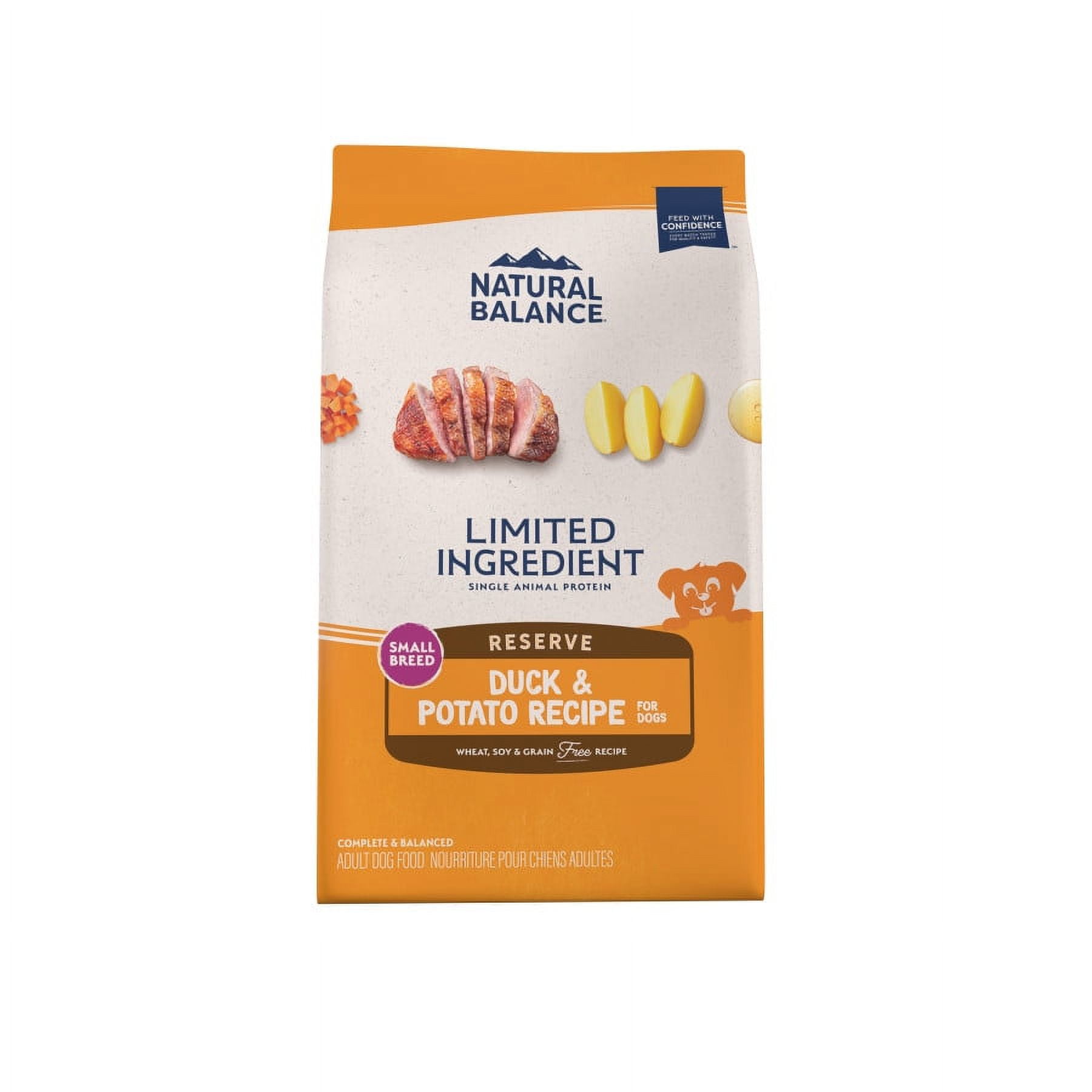 Natural Balance Pet Foods L.I.D. Small Breed Bites Dry Dog Food Duck Potato 1ea 4 lb Walmart Business Supplies