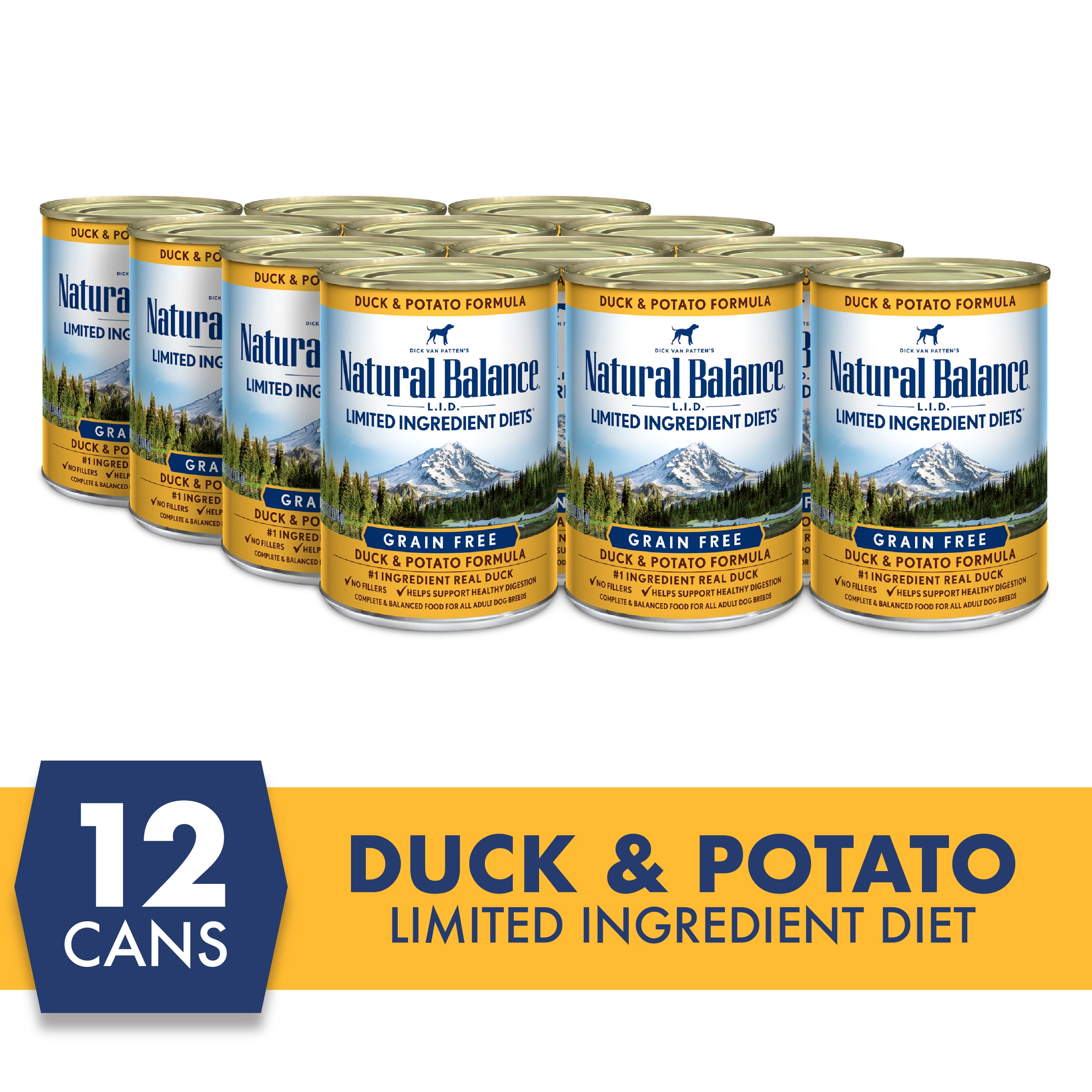 Natural Balance LImited Ingredient Diets Duck Potato Formula Wet Dog Food 13 Ounces Pack of 12 Grain Free Walmart
