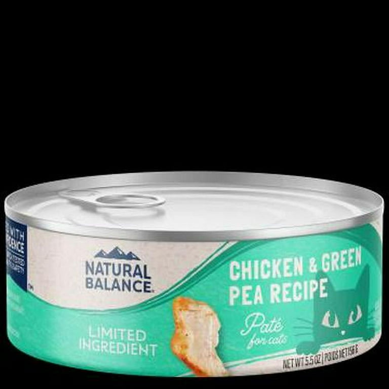 Natural Balance L.I.D. Limited Ingredient Diets Chicken Green Pea Canned Cat Food 5.5 oz Case of 24