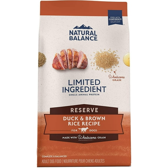 Natural Balance Pet Foods Limited Ingredient Reserve Dry Dog Food Duck Brown Rice 22lb
