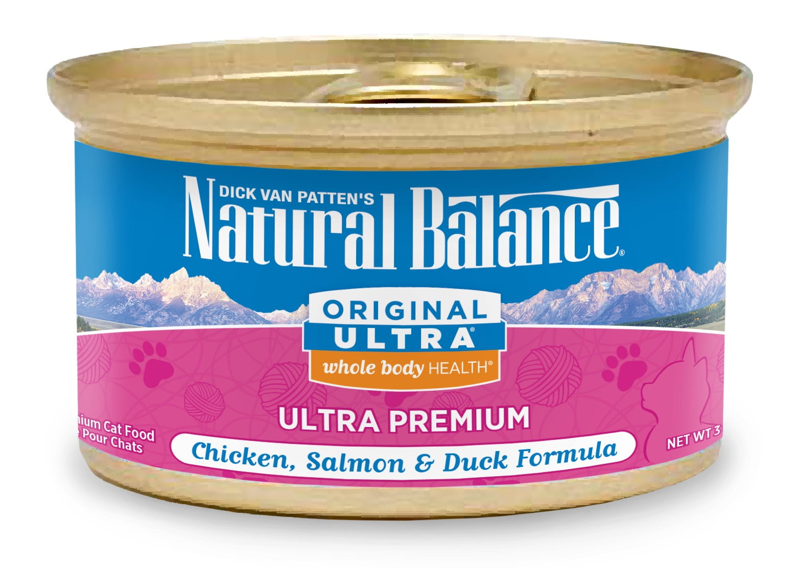 Natural Balance Original Ultra Whole Body Health Chicken, Salmon & Duck Formula Wet Cat Food, 3