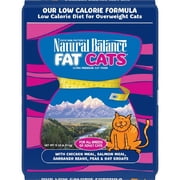 Natural Balance Fat Cats Chicken Meal, Salmon Meal, Garbanzo Beans, Peas & Oat Groats Dry Cat Food, 15 Pounds