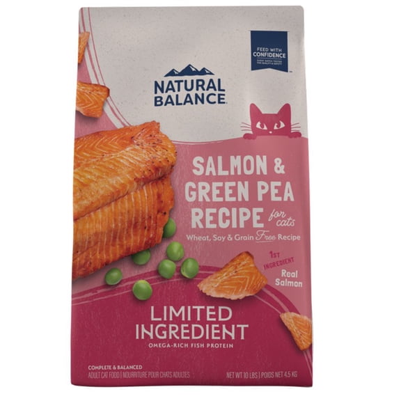 Natural Balance Pet Foods L.I.D. Dry Cat Food Green Pea & Salmon, 10 lb