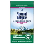 Natural Balance Limited Ingredient Small-Breed Adult Dry Dog Food with Healthy Grains Lamb & Brown Rice Recipe 4 lbs.