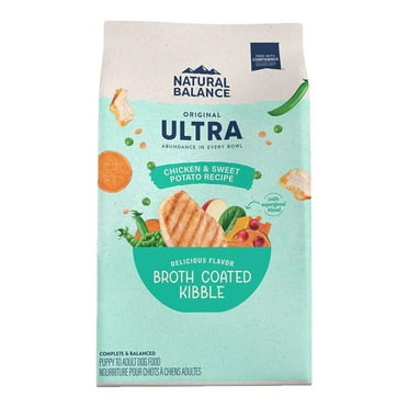 Natural Balance Pet Foods Original Ultra Broth Coated Dry Dog Food Chicken & Sweet Potato 4-lb 2 pack