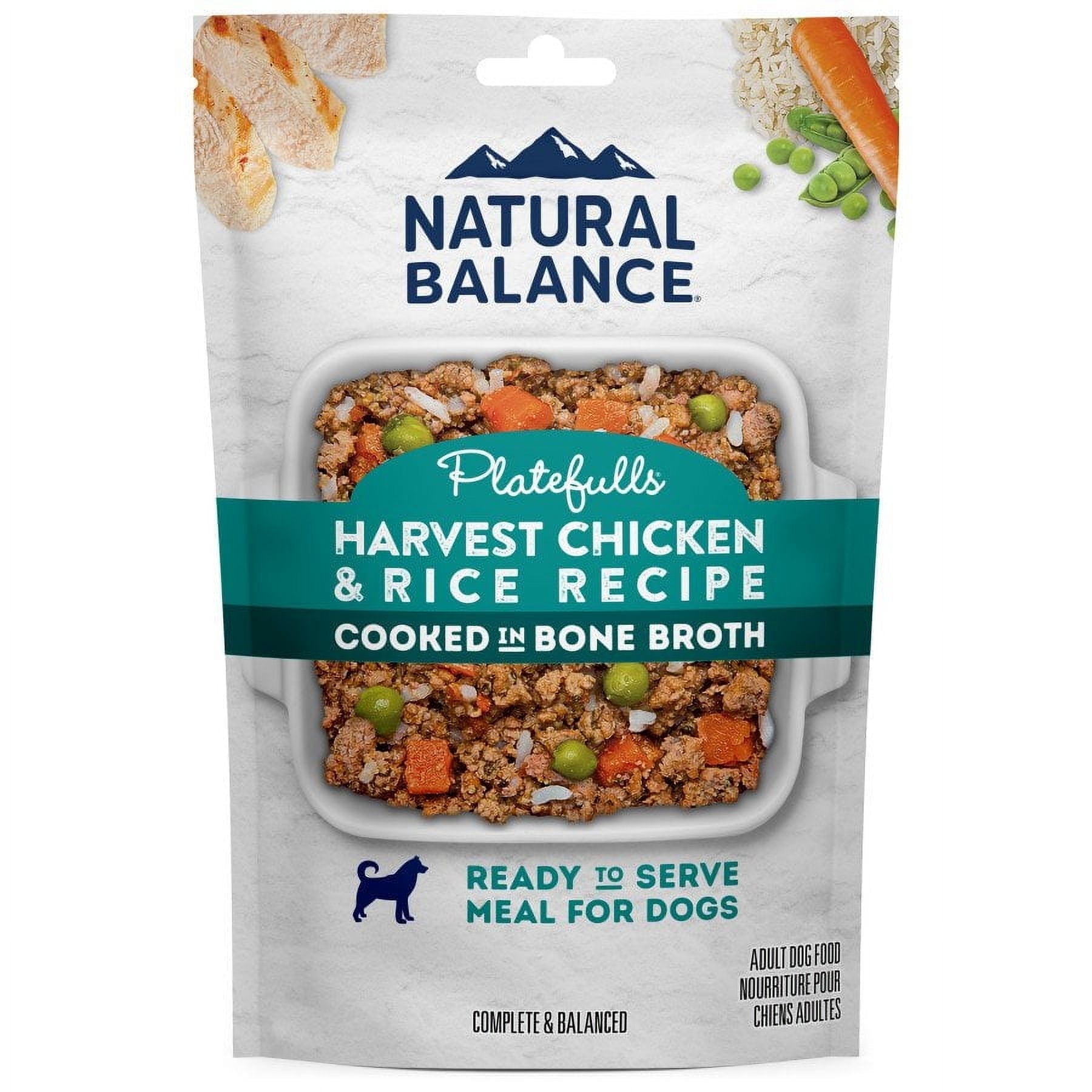 Natural Balance Pet Foods Original Ultra Platefulls Wet Dog Food Pouch Harvest Chicken & Rice Recipe, 9 OZ 1 PK