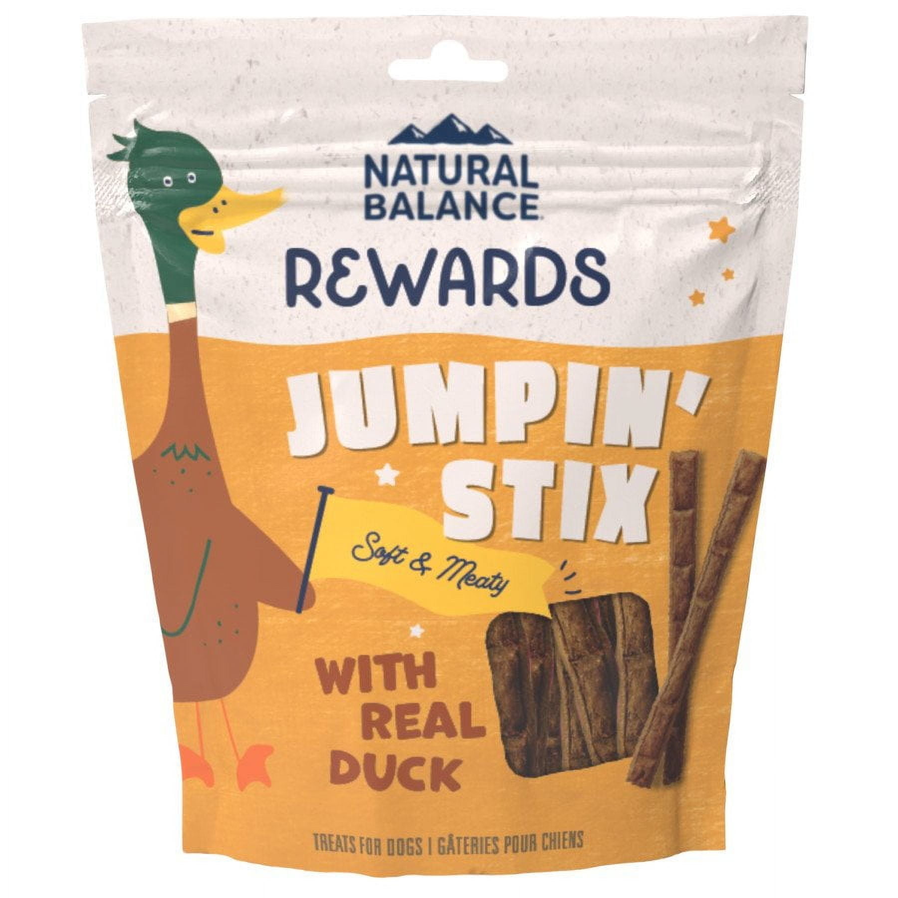 Natural Balance Pet Foods Rewards Jumpin' Stix Dog Treats Duck, 10 oz