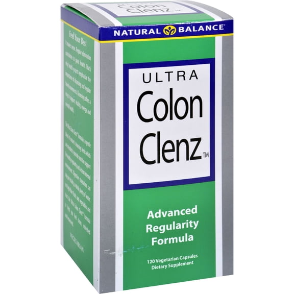 Natural Balance Ultra Colon Clenz | Herbal Colon Cleanse & Detox Supplement | Gentle & Dependable Overnight Formula (120 CT)