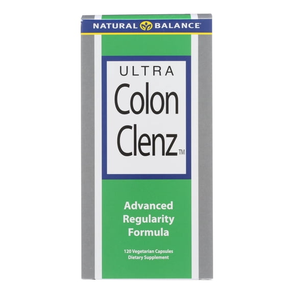 Natural Balance Ultra Colon Clenz | Herbal Colon Cleanse & Detox Supplement | Gentle & Dependable Overnight Formula (120 CT)