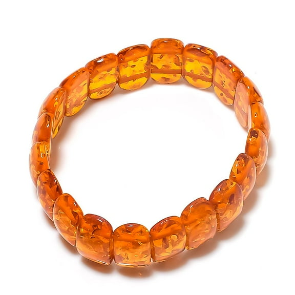 Natural Baltic Amber Gemstone Handmade Cuff Adjustable