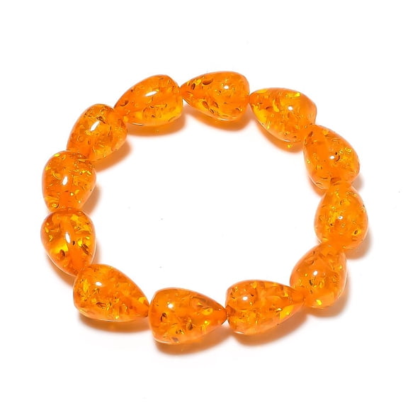 Natural Baltic Amber Gemstone Handmade Cuff Adjustable