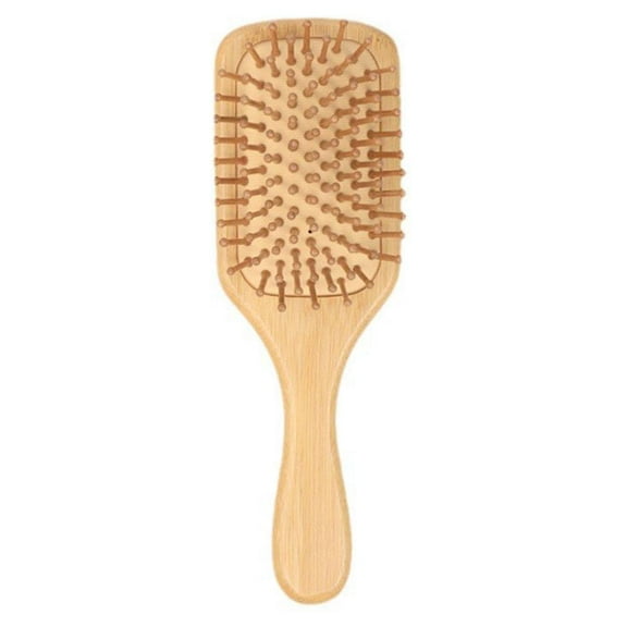 Natural Bamboo Anti-Static Hair Brush with Wooden Bristles,Bamboo Hair Brush, Natural Bristles Paddle Detangling Hairbrush, Massage Scalp Comb for Hair Care, Detangling