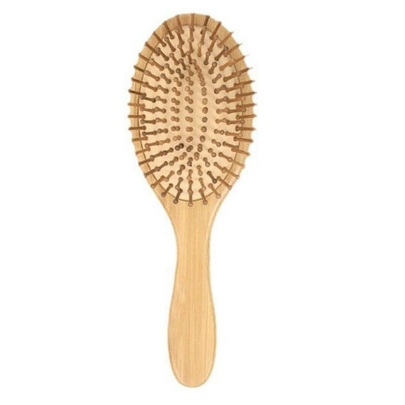 Natural Bamboo Anti-Static Hair Brush with Wooden Bristles,Bamboo Hair Brush, Natural Bristles Paddle Detangling Hairbrush, Massage Scalp Comb for Hair Care, Detangling