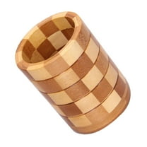 Natural Bamboo Cutlery Utensil Holder - Kitchen Tool Organizer, Wooden 9.5x12cm