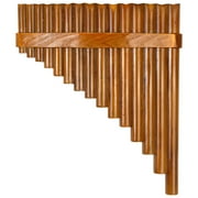 Natural Bamboo Flute, Handmade Pan Flute Wind Instrument, Traditional Music Instrument for Beginners and Professionals, Ideal for Folk Music, Meditation,Gift Giving,Left