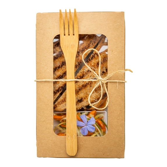 Natural Bamboo Fork - 8" - 100 count box