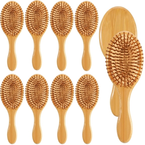 Natural Bamboo Hair Brush for Detangling, Scalp Massage and Hair Growth,Hair Brush Ideal for All Hair Types (Thick, Thin, Curly, Dry, Wet), Ergonomic Handle for Women and Men.