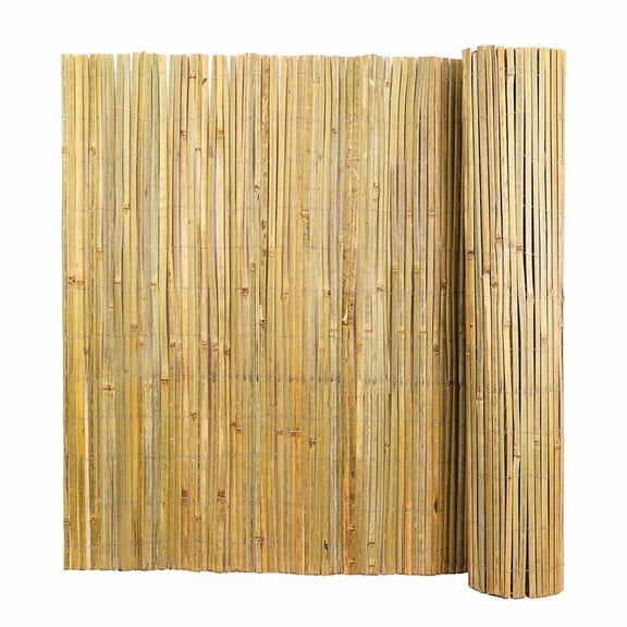 Bamboogro Natural Bamboo Slat Screening Roll - Eco-Friendly Privacy Fence - 4' x 13'