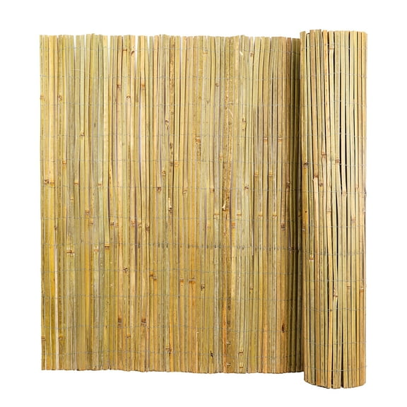 Natural Bamboo Slat Screening Roll - Eco-Friendly Privacy Fence - 6ft x 13ft