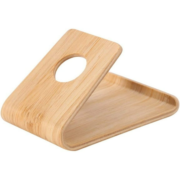 Natural Bamboo Tablet Stand, Adjustable Stand with Chargeable Hole for Eco-Friendly Stylish Display in Kitchen, Bedroom, Office (Features: Foldable, Gift-Worthy)