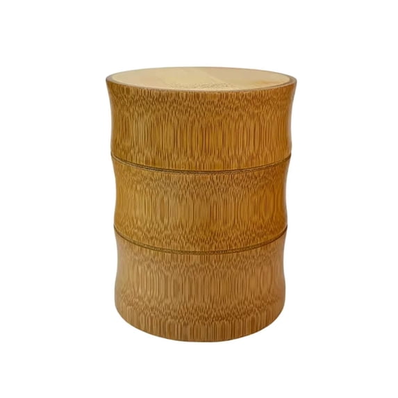 Natural Bamboo Tea Canister Food Storage Box Nut Spice Storage Box Tea Canister Eco-friendly Organizer Jar Kitchen Containers