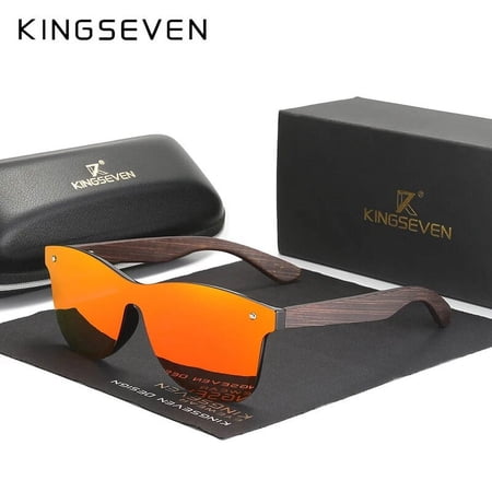 Natural Bamboo blackened Sunglasses Men Polarized Fashion Sun Glasses Original Women Oculos De Sol Masculino Red original