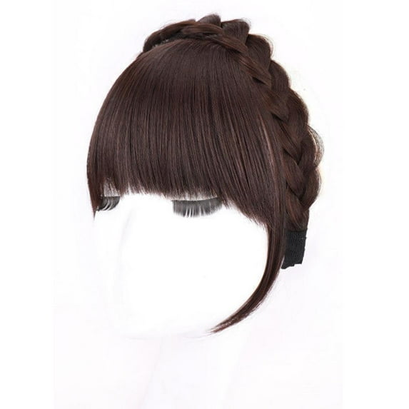 Natural Bangs Wig Headband Women Girls Fishbone Braid Forehead Hair Wigs Hot G4 R4A3