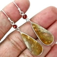 thumbnail image 1 of Natural Bat Cave Jasper & Garnet 925 Sterling Silver Earrings Jewelry E-1002 SDE88774, 1 of 5