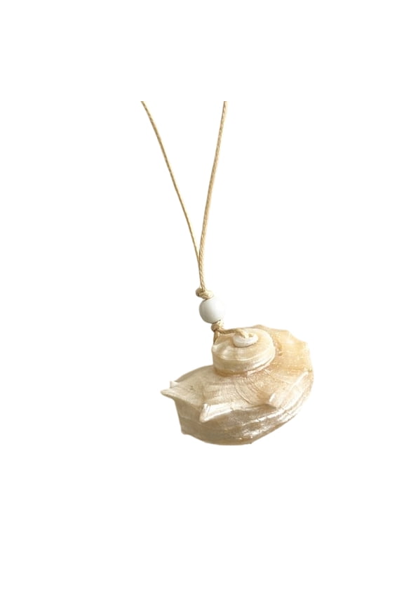 Natural Beach-Themed Shell Necklace Adjustable Length Sturdy Cord Craftsmanship Unisex Jewelry Casual Formal Outfits