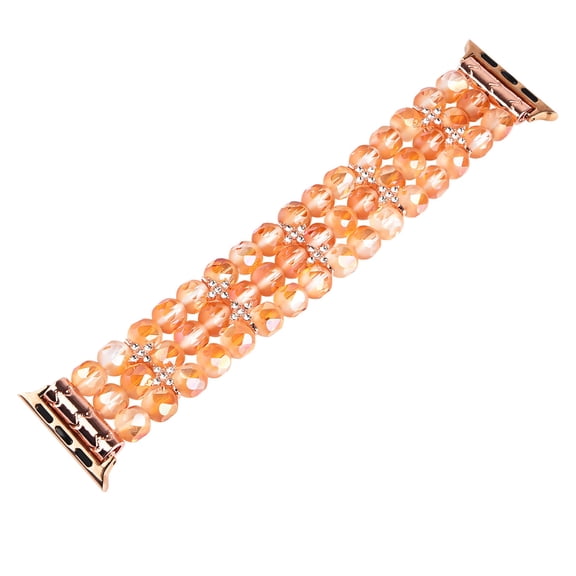 Natural Beaded Bracelet Compatible with Apple Watch Band 38mm 40mm 41mm, Natural Stone Beaded Elastic Stretchy Replacement Band for iWatch Ultra SE Series 10 9 8 7 6 5 4 3 2 1