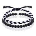 thumbnail image 1 of Natural Beaded Bracelets for Men Boys - 6mm Tiger Eye Obsidian Lava Beads Mens Bracelet Set for Couples - Christmas Gifts Birthday Gifts Mens Jewelry for Boyfriend Husband Him, 1 of 5
